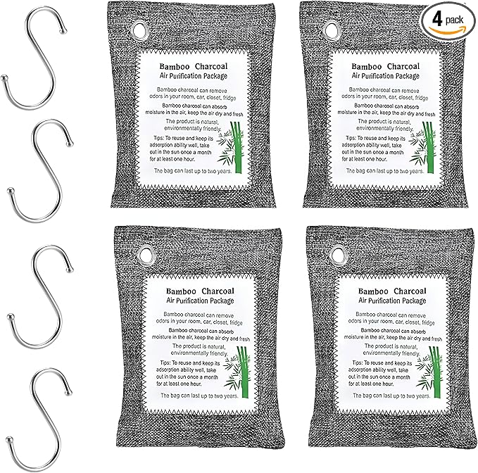 Bamboo Charcoal Air Purifying Bags – Natural Odor Eliminator & Moisture Absorber by Unknown