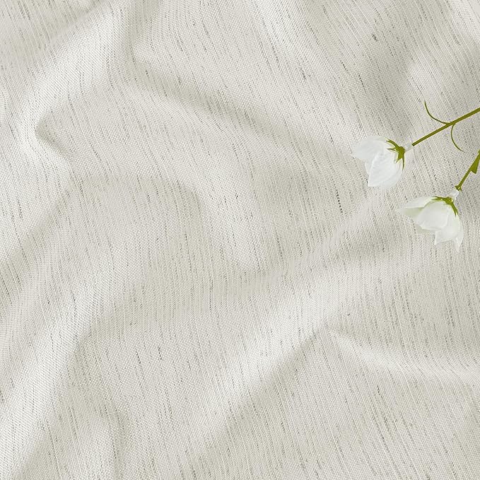 RYB HOME Ivory White 100% Blackout Curtains - Image 8