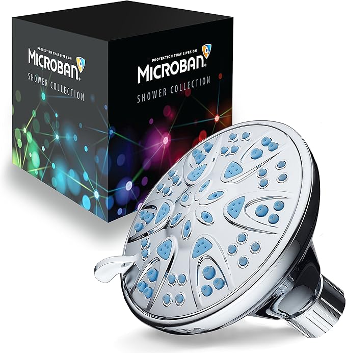 AquaDance Antimicrobial – Anti-Clog High-Pressure 6-Setting Shower Head - Image 2