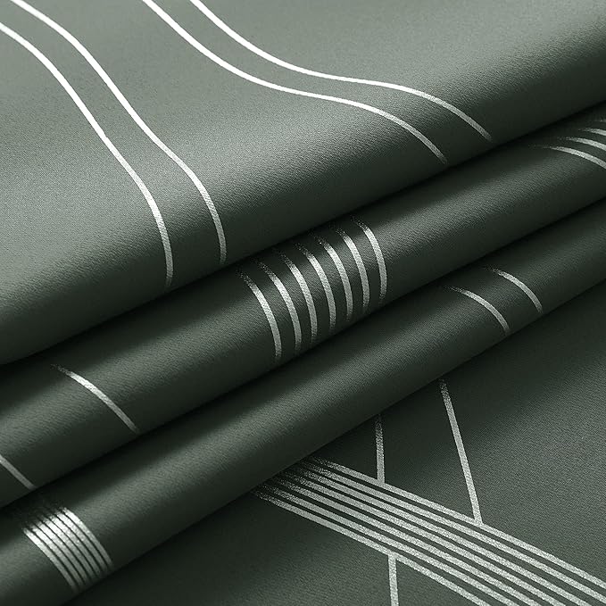 NICETOWN Blackout Curtains 84 inch Length 2 Panels Set, Dark Mallard, Noise - Image 8