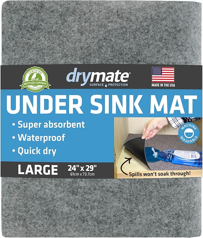 Drymate Premium Under Sink Mat, Waterproof Cabinet Protection Mats by Drymate