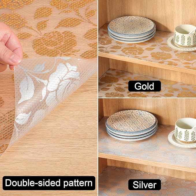 INNOLITES Shelf Liner for Cabinets, Non-Adhesive for Kitchen Drawer Liner - Image 4