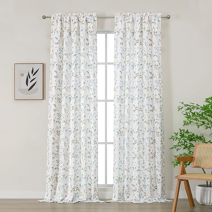 Chyhomenyc Light Filtering 108 Inch Window Curtains by Chyhomenyc
