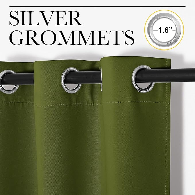 NICETOWN Bedroom Curtain Panels Blackout Draperies, Christmas Holiday Decor - Image 3