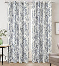 DriftAway Linen Printed Blackout Curtains Tree Branch Pattern Double Layer 96 by DriftAway