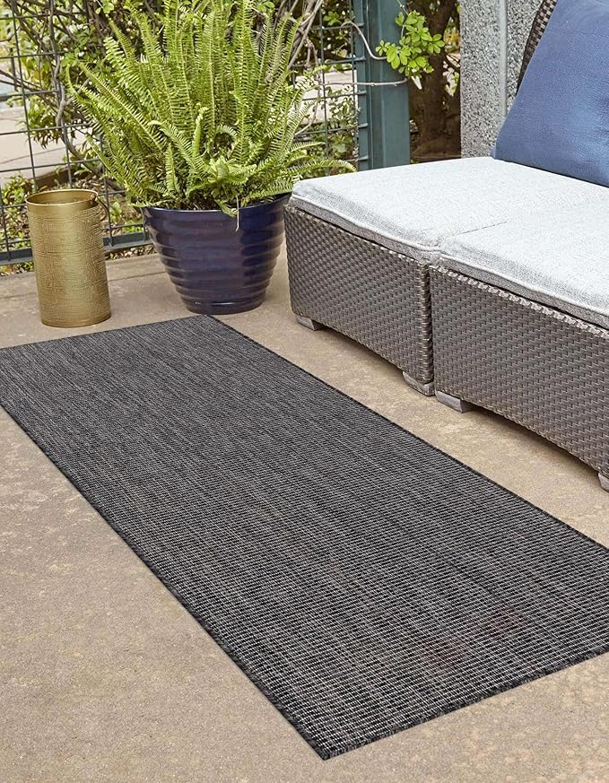Unique Loom Collection Casual Transitional Solid Heathered Indoor/Outdoor - Image 5
