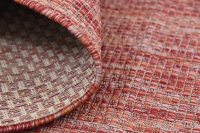 Unique Loom Collection Casual Transitional Solid Heathered Indoor/Outdoor - Image 9