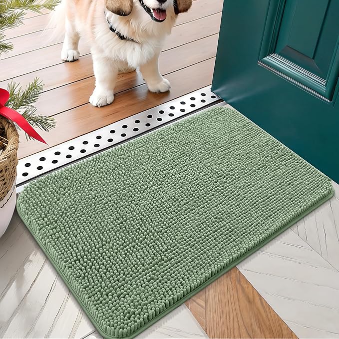 OLANLY Dog Door Mat for Muddy Paws 24x16, Absorbs Moisture and Dirt, Absorbent by OLANLY
