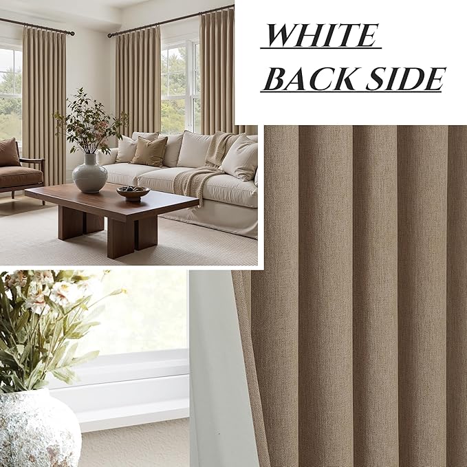 Curtains 60 Inch Length Wide Pinch Pleated Black Out Curtain 84 Inch Long - Image 6