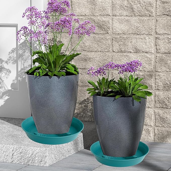 4 Pack Plant Saucer 14 inch, Plastic Plant Saucers - Image 6