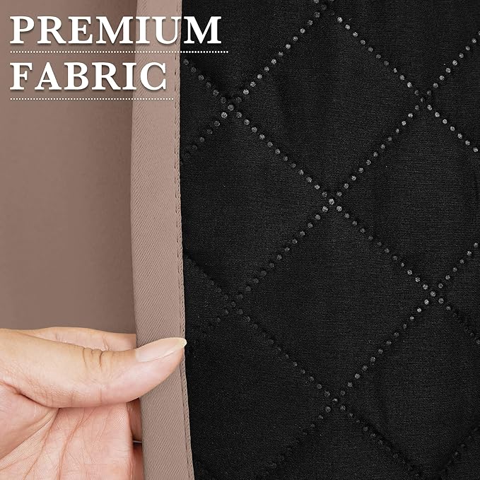 RYB HOME Outdoor/Indoor Thermal Insulated Fade-Resistant Blackout Curtains 96 - Image 7