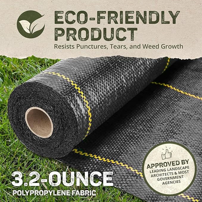 Dewitt Sunbelt Weed Barrier Fabric 3.2 oz, 6 x 300 Feet – Heavy-Duty Ground - Image 3