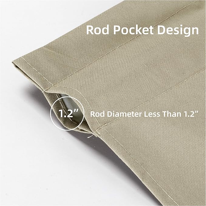 Easy Home 2 Panels Blackout Tier Curtain - Image 5