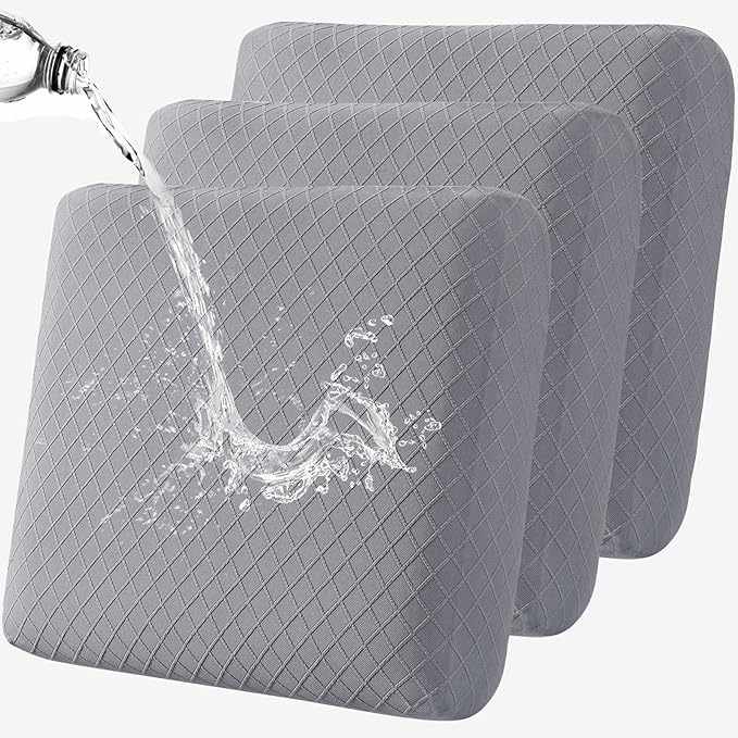 Fuloon Waterproof Seat Cushion Covers 3 PCS, Stretch Sofa Cushion Slipcovers by Fuloon