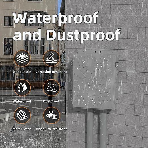 Joinfworld Vented Outdoor Electrical Box Waterproof Nema Enclosure 16x11x6 - Image 3
