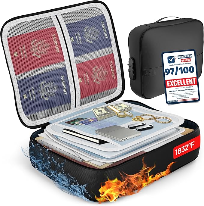 Fireproof Document Bag Waterproof Organizer Box by Unknown