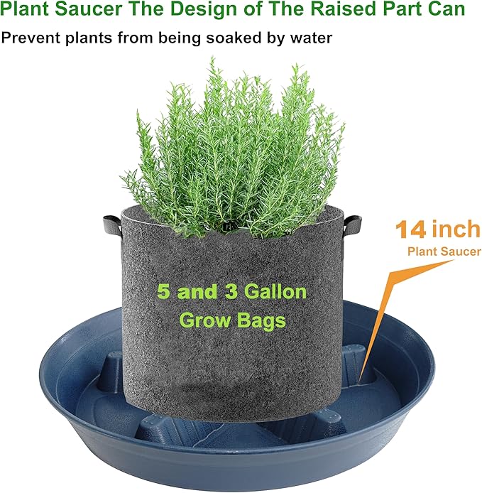 4 Pack Plant Saucer 14 inch, Plastic Plant Saucers - Image 5
