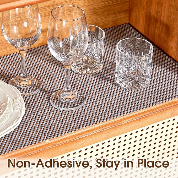 Shelf Liner for Kitchen Cabinet, Drawer Liners Non Slip Non Adhesive Thick Mat - Image 2