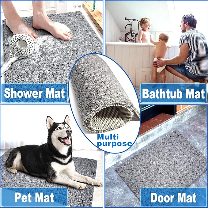 Shower Mats Non Slip for Elderly, 24x47’’Extra Lager Loofah Shower Mat - Image 6