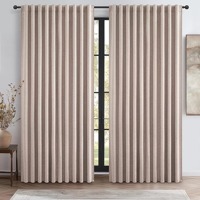 Curtains 70 Inch Length Wide Pleated Blackout Curtain by QJMYDECO