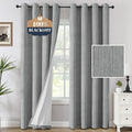 H.VERSAILTEX Chenille Curtains 96 inch Length 2 Panels 100% Blackout Drapes by HVERSAILTEX