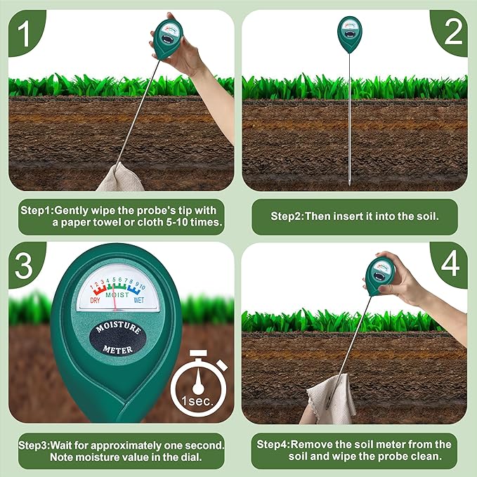 XLUX Long Probe Deep Use Soil Moisture Meter Sensor, Water Monitor Indicator - Image 4