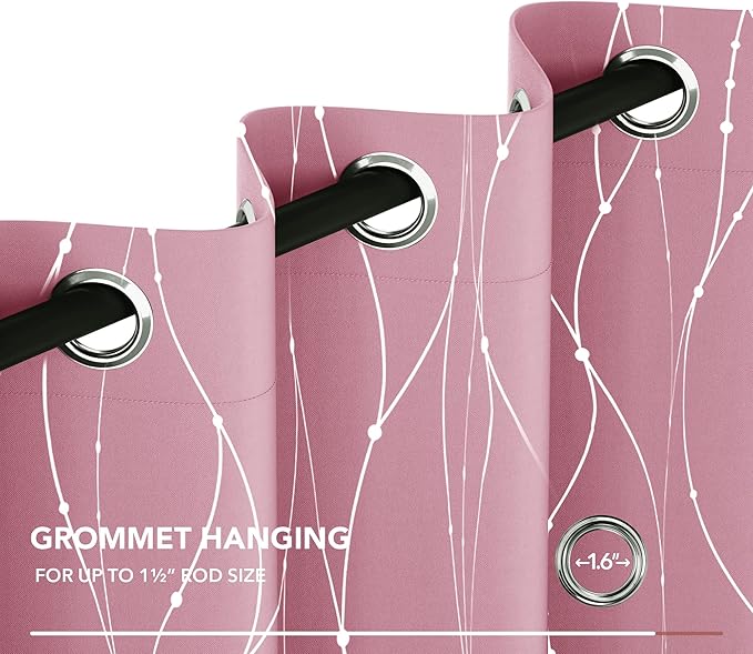 Deconovo Pink Blackout Curtains - Image 6