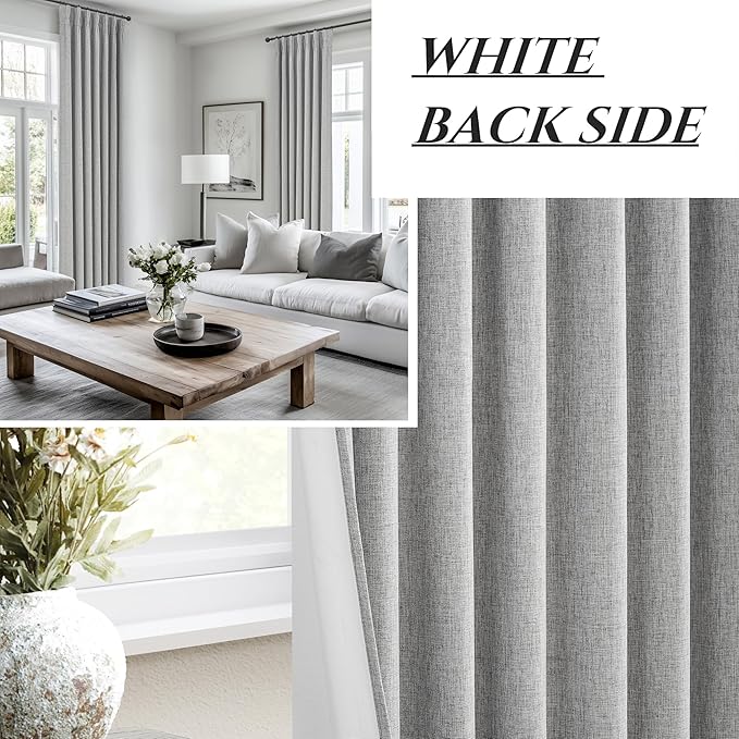 Gray 108 Inch Extra Long Curtains - Image 7