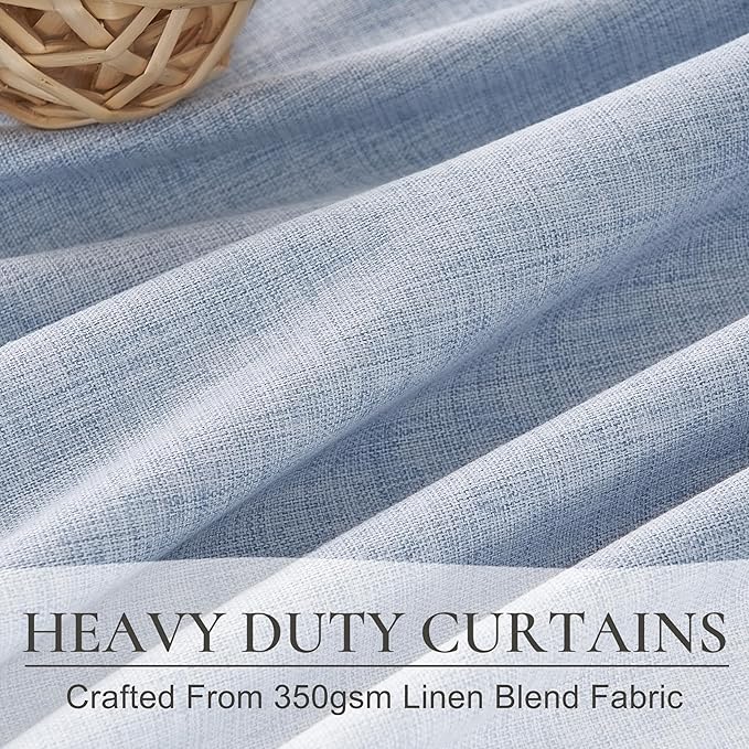DustyBlue 108 Inches Light Blocking Curtains - Image 3