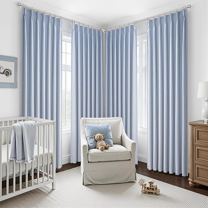 DustyBlue 102 Inches Long Blackout Curtains - Image 5