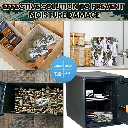 40 Gram Gun Safe Dehumidifier Camouflage, Rechargeable Desiccant Canister - Image 5