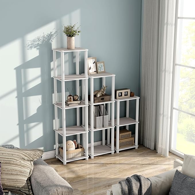 Homes: Inside + Out Apexa Modern 4-Tier Narrow Shelving Units, Collectibles - Image 4
