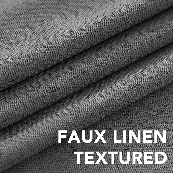 H.VERSAILTEX Linen Blackout Curtains 108 Inches Long 100% Absolutely Blackout - Image 4
