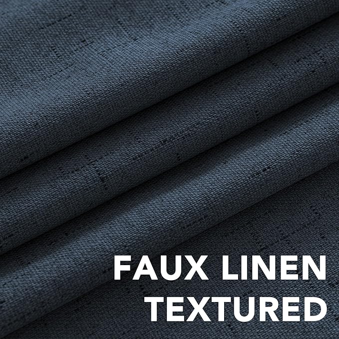 H.VERSAILTEX Linen Blackout Curtains 96 Inches Long 100% Absolutely Blackout - Image 4