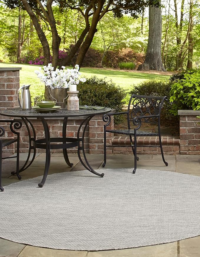 Unique Loom Collection Casual Transitional Solid Heathered Indoor/Outdoor - Image 3