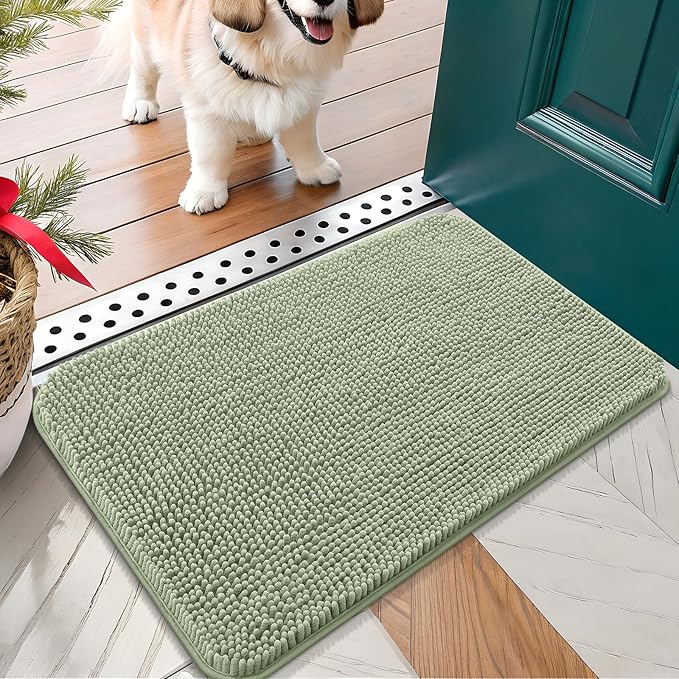 OLANLY Dog Door Mat for Muddy Paws 24x16, Absorbs Moisture and Dirt, Absorbent by OLANLY
