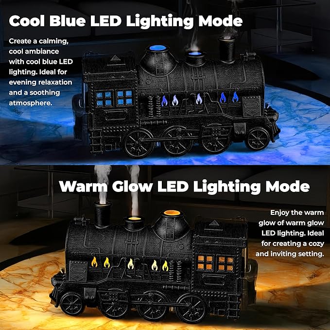 OMEO Black Small Train Aromatherapy Humidifier & Essential Oil Diffuser - Image 3