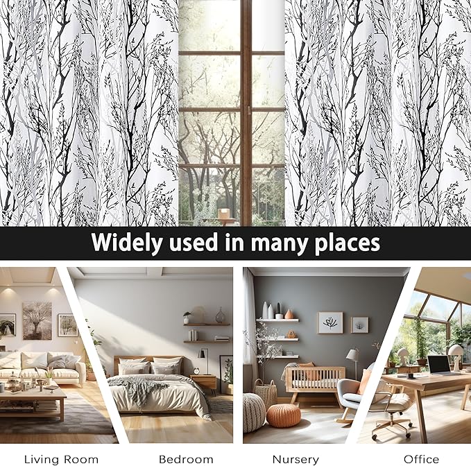 DriftAway Tree Branch Blackout Curtains Double Layer 96 Inches Long - Image 7