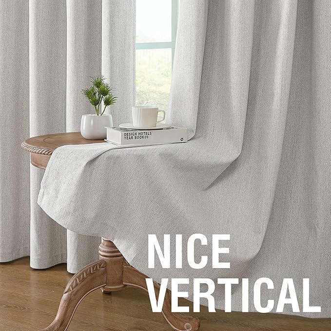 H.VERSAILTEX 100% Blackout Curtains Linen Textured Chenille Curtains Thermal - Image 6