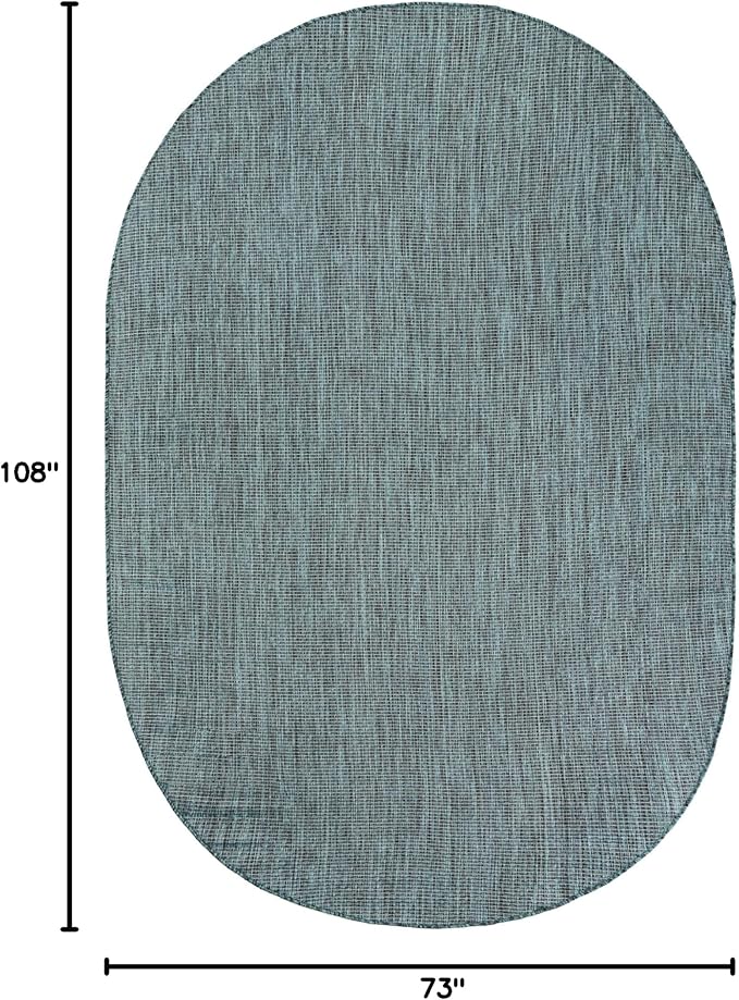 Unique Loom Outdoor Solid Collection Area Rug - Image 2
