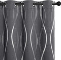 NICETOWN Grey Blackout Floral Pattern Curtains by NICETOWN