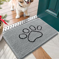 OLANLY Dog Door Mat for Muddy Paws 24x16, Paw Print Design, Absorbs Moisture by OLANLY
