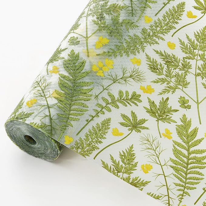 Cooyes Botanical Shelf Liner for Kitchen Cabinets Refrigerator Liners by Cooyes