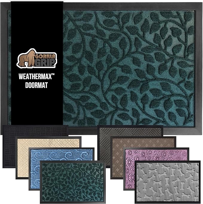 GORILLA GRIP 100% Waterproof All-Season WeatherMax Doormat, US Designed Natural by GorillaGrip