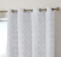 HLC.ME Versailles Lattice Flocked 100% Complete Blackout Thermal Insulated by HomeLinenCollections