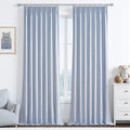 DustyBlue 108 Inches Light Blocking Curtains by QJMYDECO