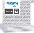 Aerostar 25x25x1 MERV 13, Pleated Air Filter, 24 1/2" x 24 1/2" x 3/4" by AirFiltersDelivered