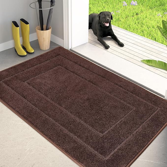 PURRUGS Dirt Trapping Door Mat 32" x 47", Non-Slip/Skid Machine Washable by PURRUGS