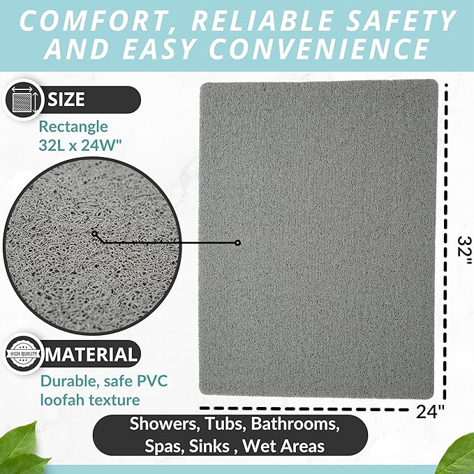 Enkosi Loofah Non-Slip Shower Mat - Image 3