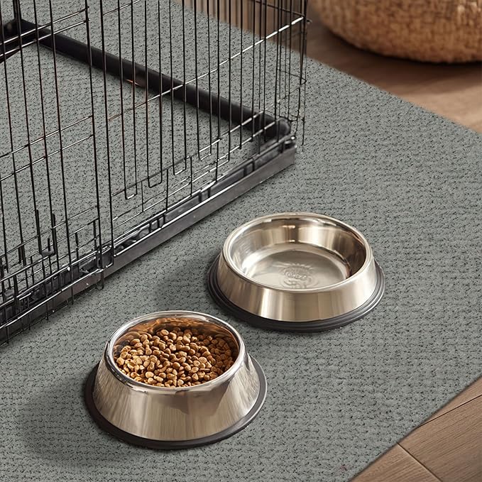 Mohawk Home Pet Play Pen Moisture Barrier Mat Utility Solid Gray 5' X 6' 2" - Image 3